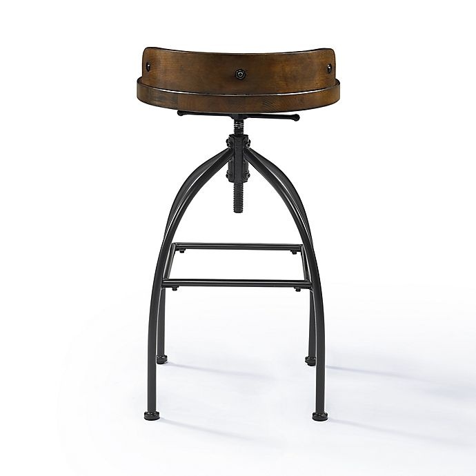 slide 6 of 8, Crosley Furniture Edison Wood and Metal Adjustable Bar Stool, 1 ct