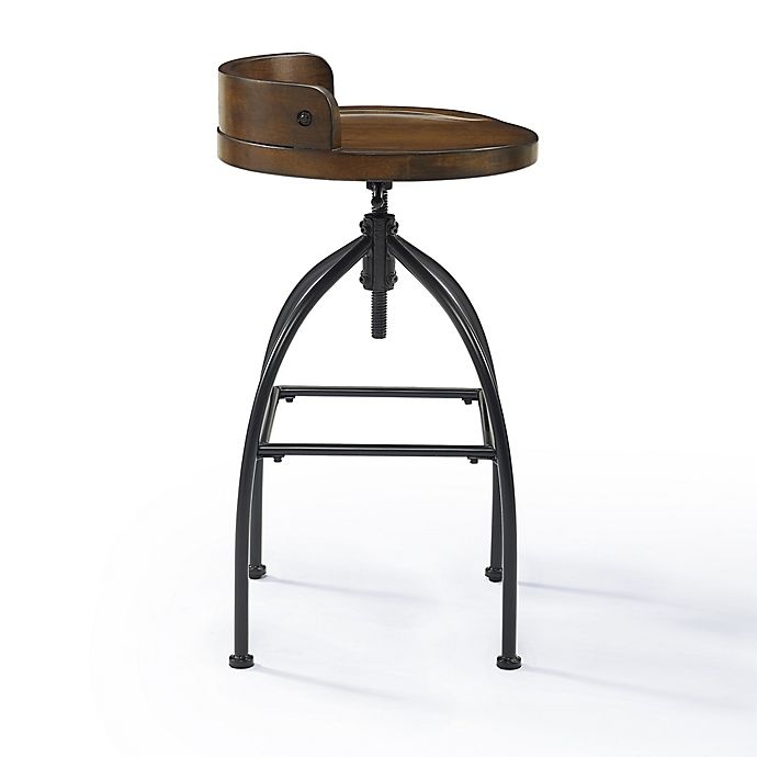 slide 3 of 8, Crosley Furniture Edison Wood and Metal Adjustable Bar Stool, 1 ct