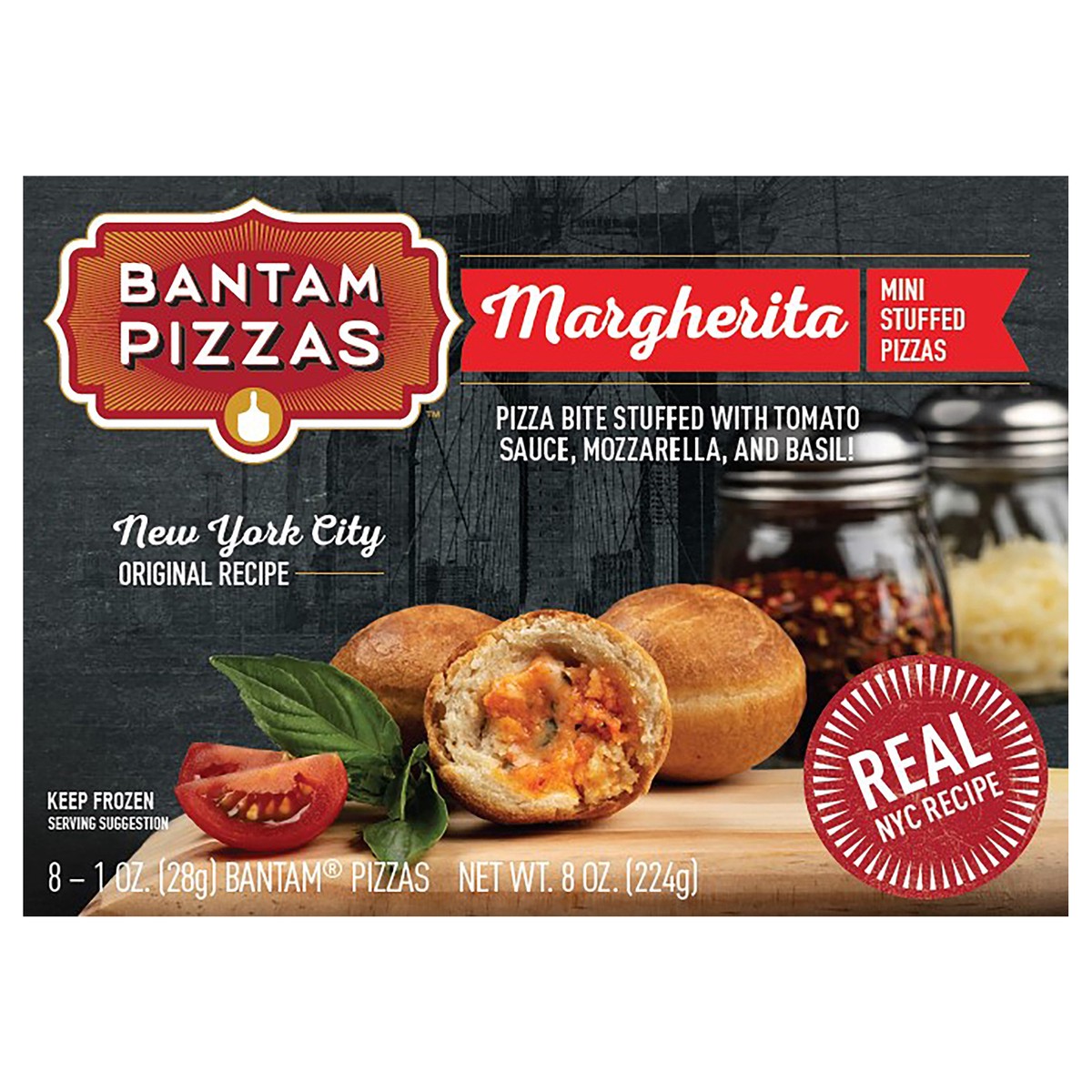 slide 1 of 8, Bantam Pizzas Margherita Mini Stuffed Pizzas 8 - 1 oz Pizzas, 8 ct