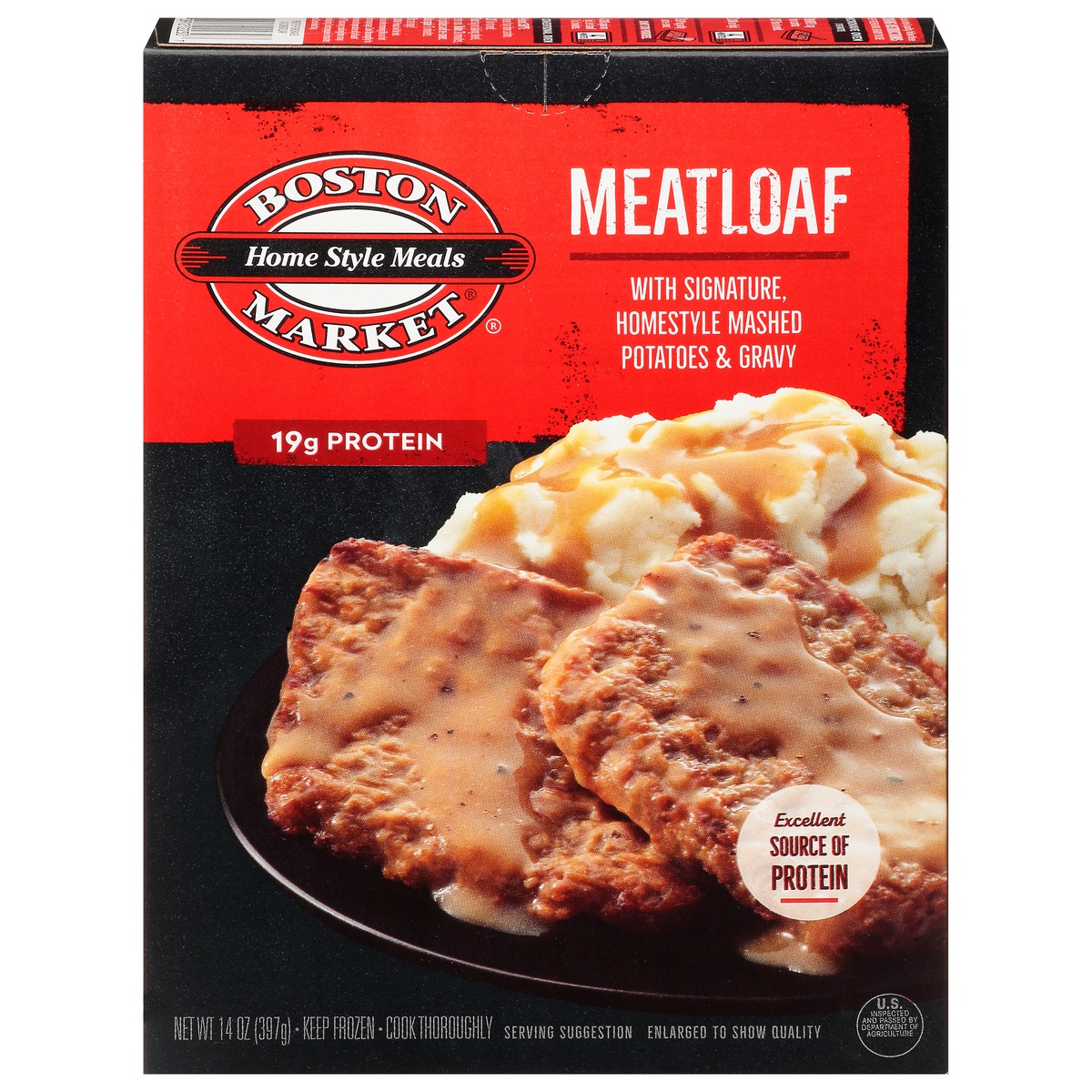 slide 1 of 8, Boston Market Home Style Meals Meatloaf, 14 oz