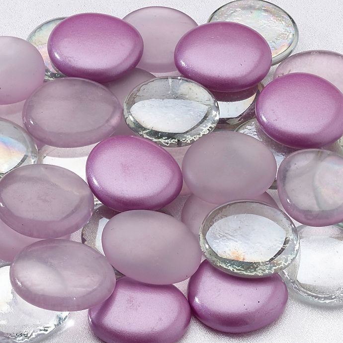 slide 1 of 1, Lillian Rose Glass Signing Stones - Plum, 1 ct