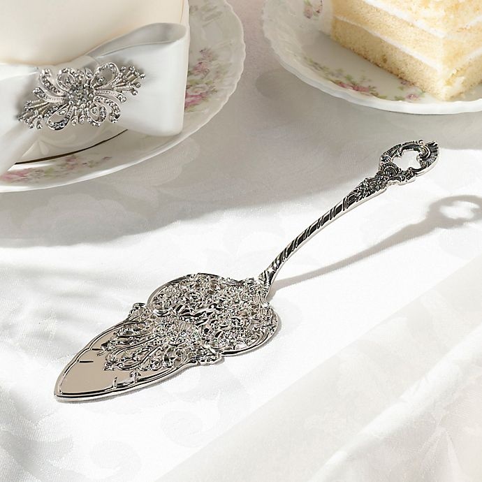 slide 3 of 3, Lillian Rose Embossed Cake Server - Silver, 1 ct