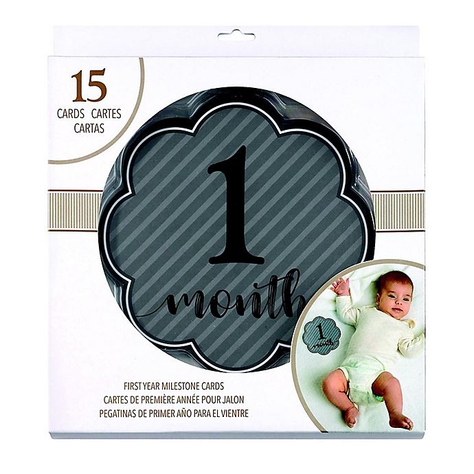 slide 3 of 3, Lillian Rose Milestone Card Set - Grey, 1 ct