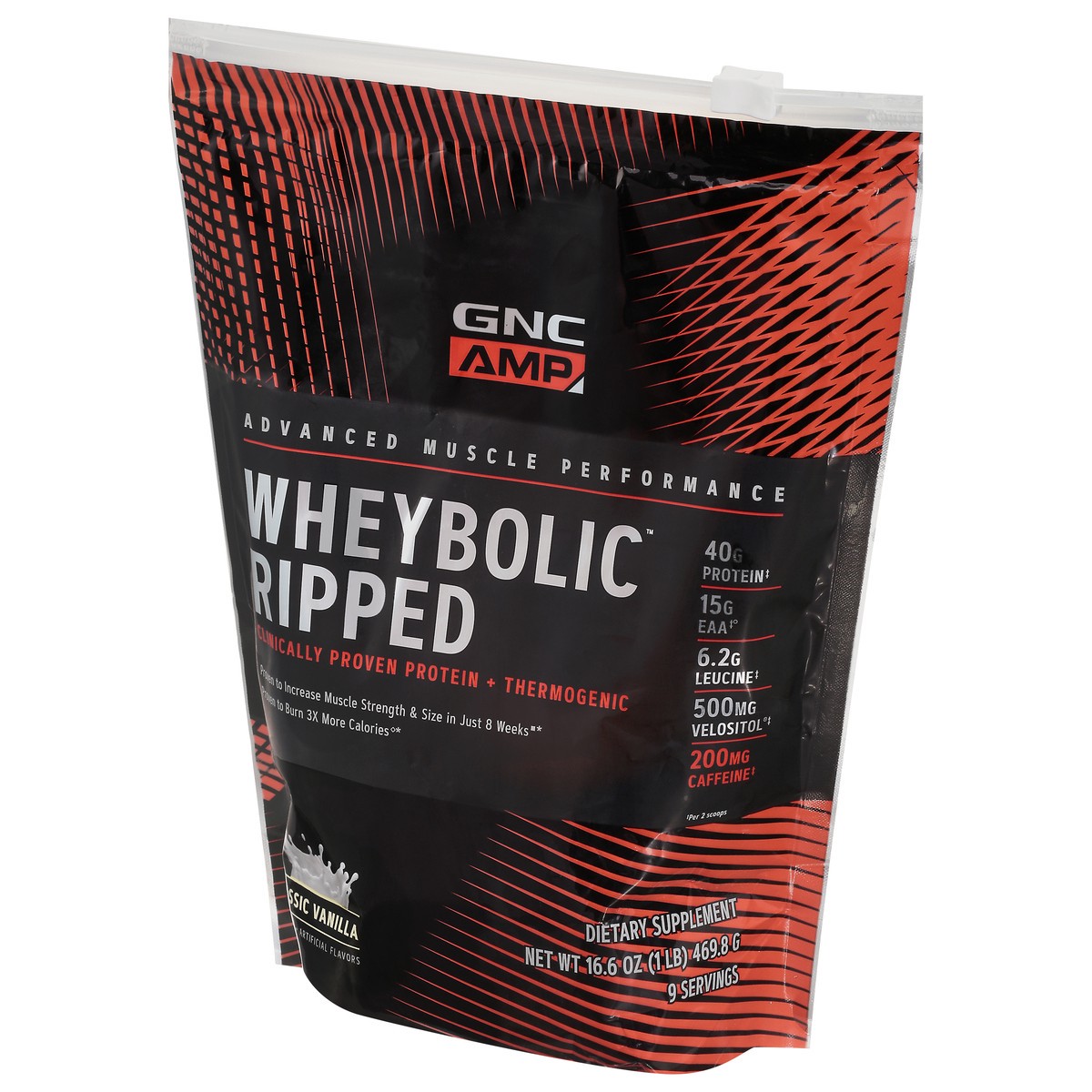 slide 2 of 13, GNC AMP Wheybolic Ripped Classic Vanilla Whey Protein 16.6 oz, 16.6 oz