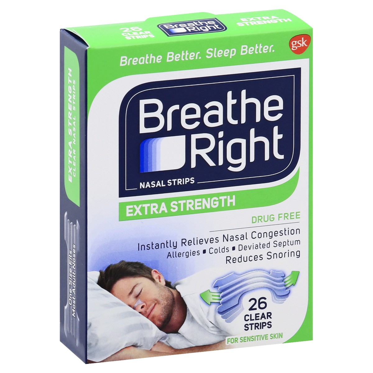 slide 2 of 11, Breathe Right Extra Clear Strip, 26 ct