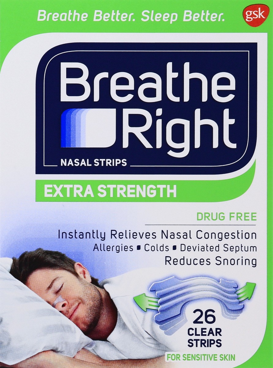 slide 1 of 11, Breathe Right Extra Clear Strip, 26 ct