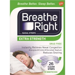 Breathe Right Extra Clear for Sensitive Skin Nasal Strip