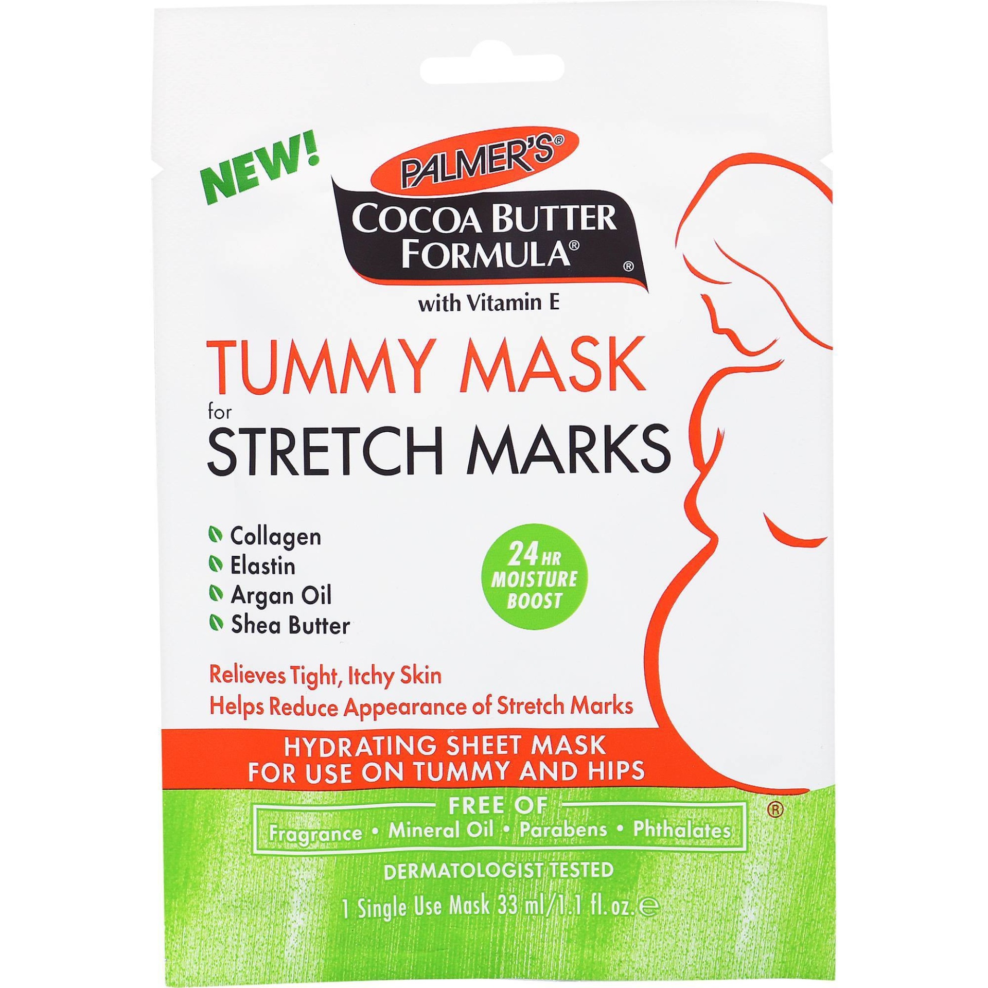 slide 1 of 1, Palmer's Cocoa Butter Formula Tummy Mask for Stretch Marks, 1.1 oz