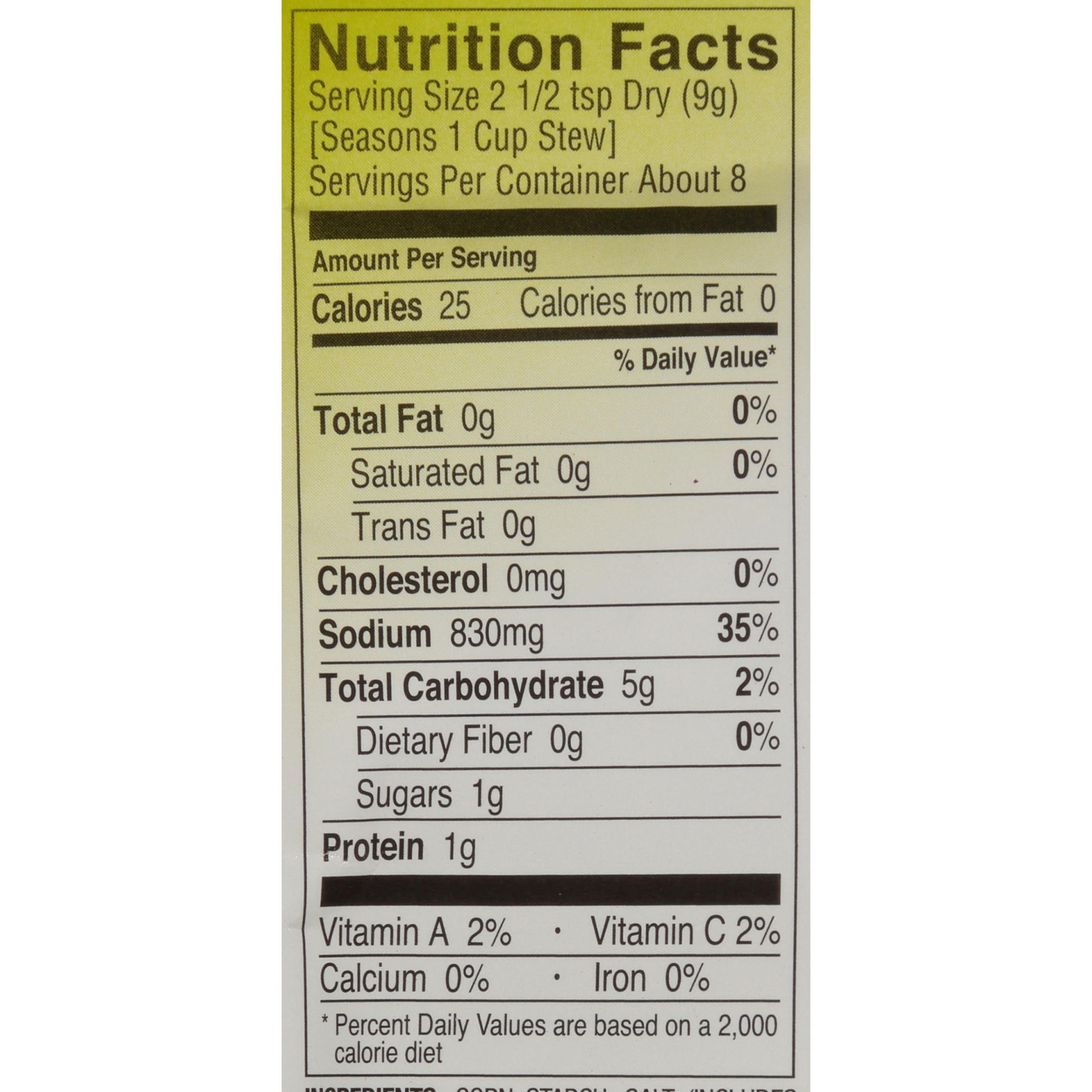 slide 5 of 6, Orrington Farms Slow Cookers Seasoning Vegetable Beef Stew, 2.5 oz