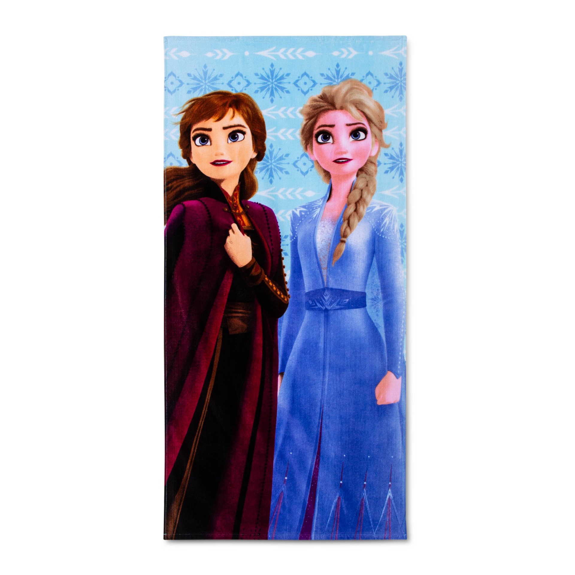 slide 1 of 1, Frozen 2 Diamond Snowflake Beach Towel Blue - Disney, 1 ct