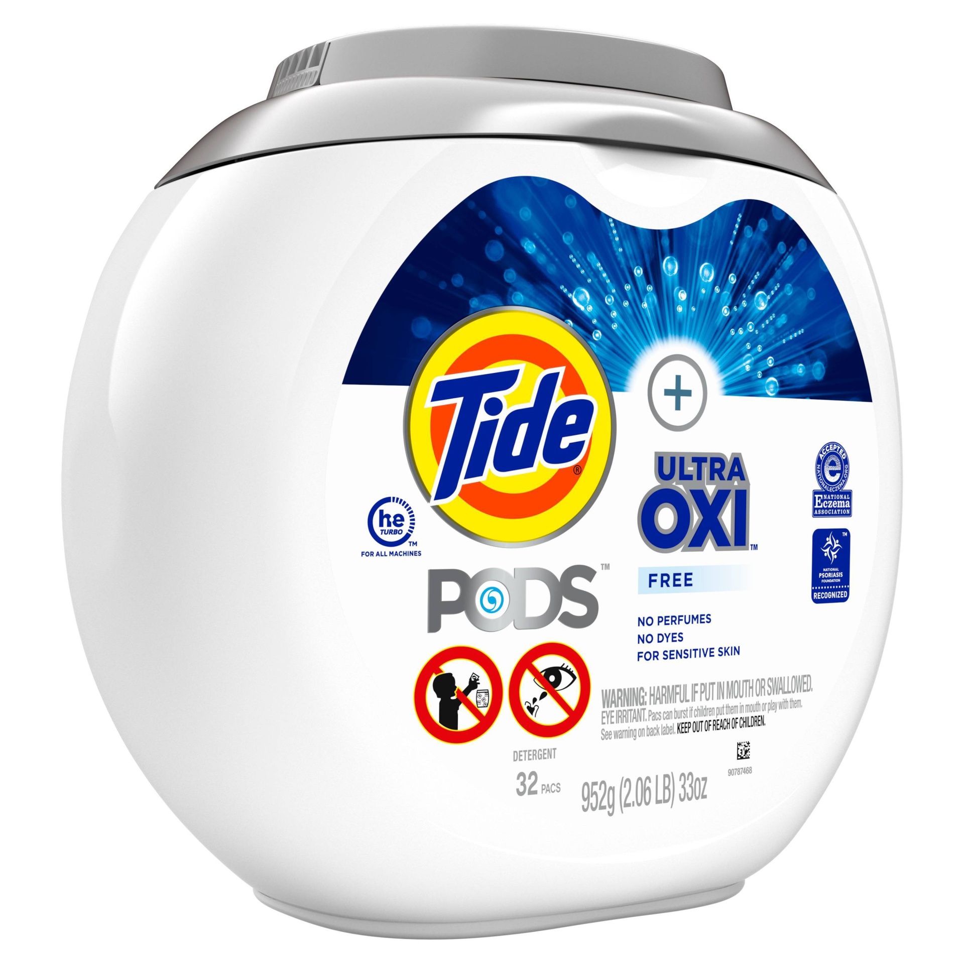 slide 1 of 7, Tide Pods Laundry Detergent Pacs with OxiFree, 32 ct