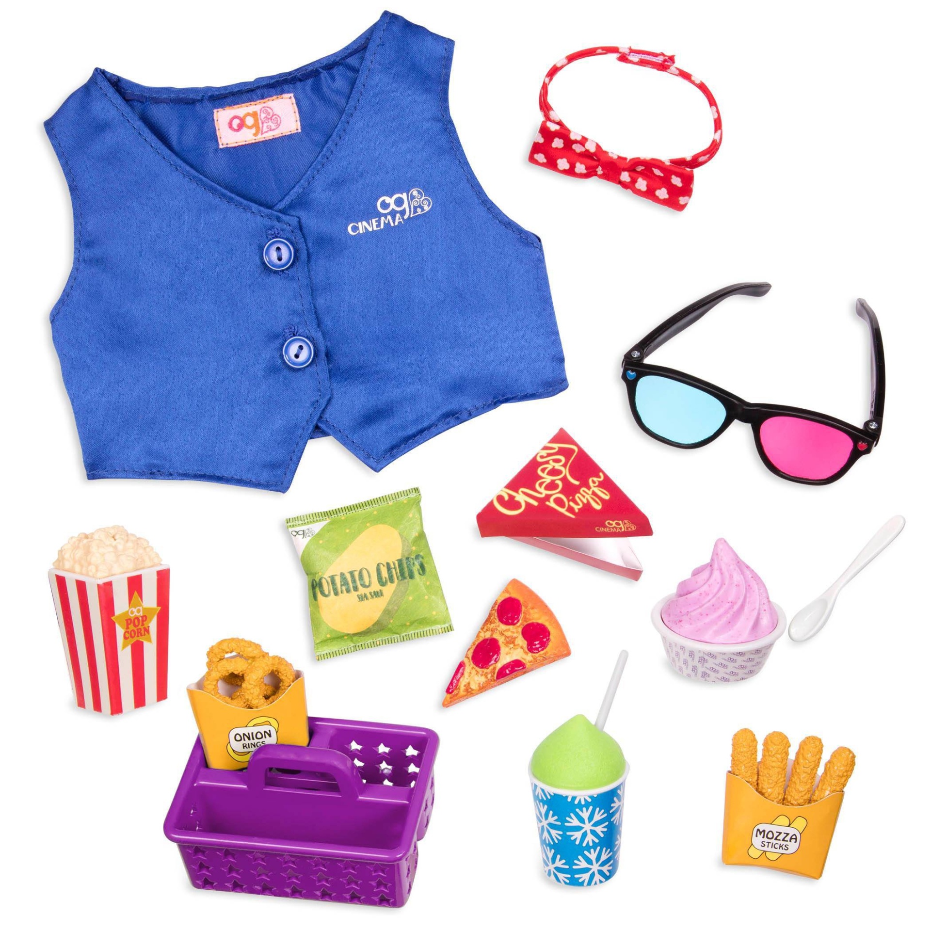 slide 1 of 4, Our Generation Cinema Snacks with Play Food Accessory Set for 18" Dolls, 1 ct