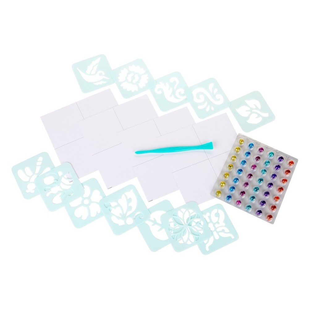 slide 2 of 7, Crayola Glitter Dots Sticker Stencils Activity Kit, 1 ct