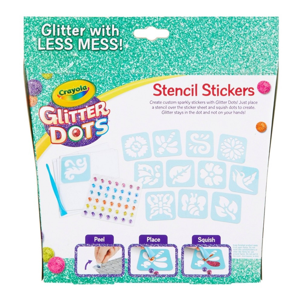 slide 6 of 7, Crayola Glitter Dots Sticker Stencils Activity Kit, 1 ct