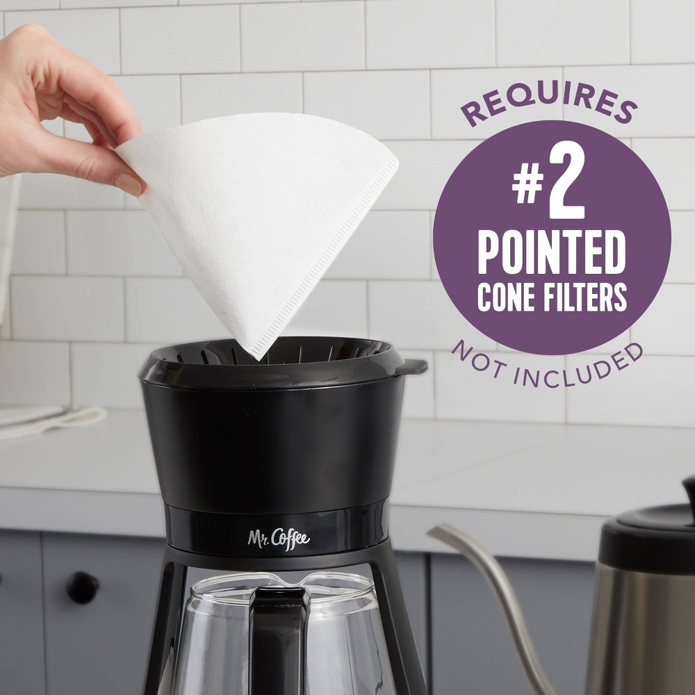 slide 2 of 2, Mr. Coffee All-in-One At-Home Pour Over Coffee Maker Black, 1 ct