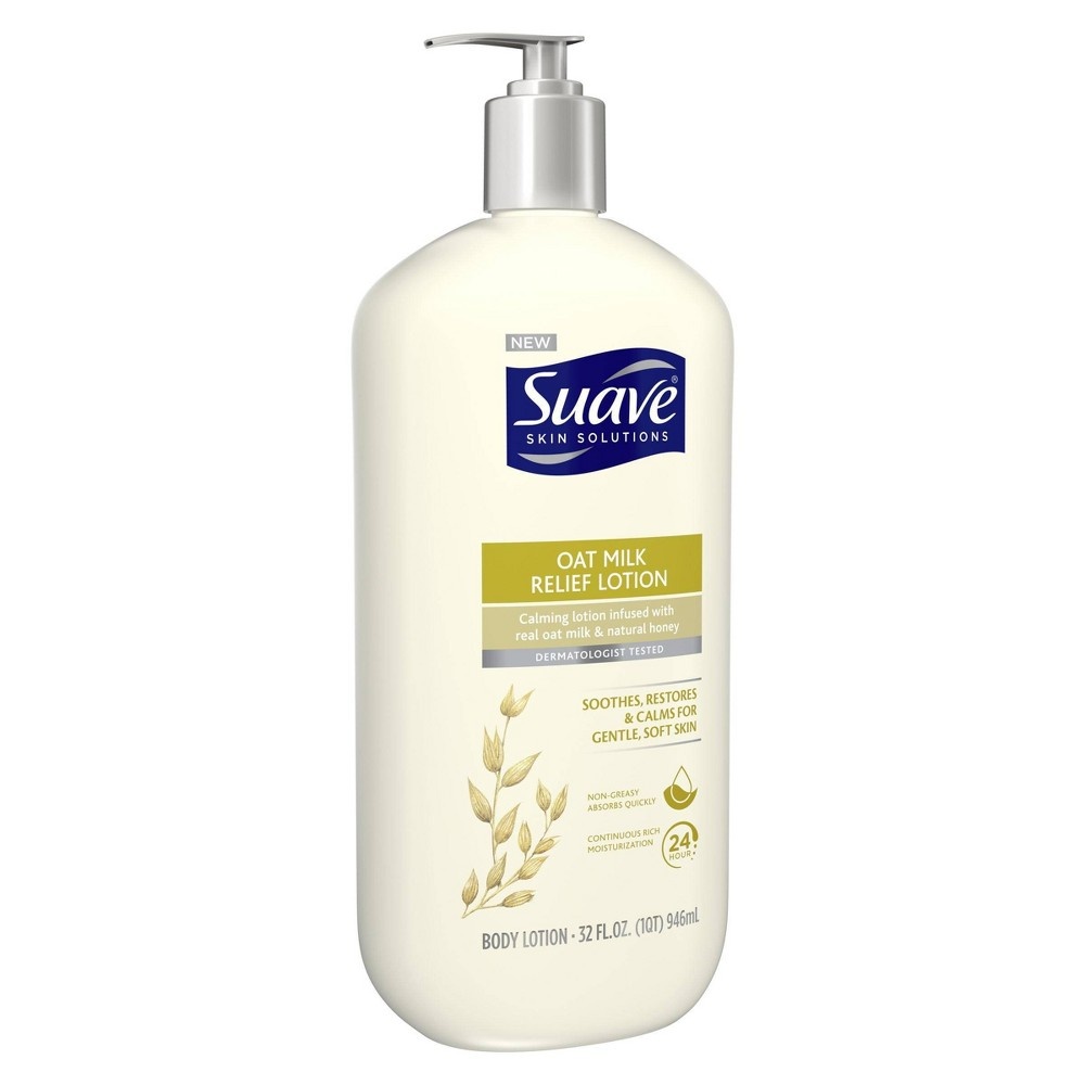 slide 3 of 4, Suave Skin Solutions Oat Milk Relief Lotion, 32 oz