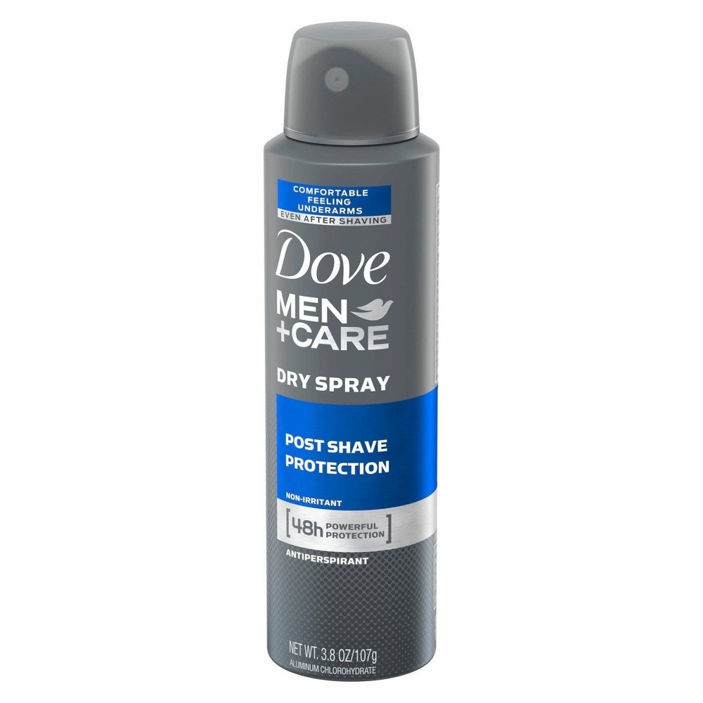 slide 4 of 5, Dove Men + Care Post Shave Dry Spray Antiperspirant, 3.8 oz