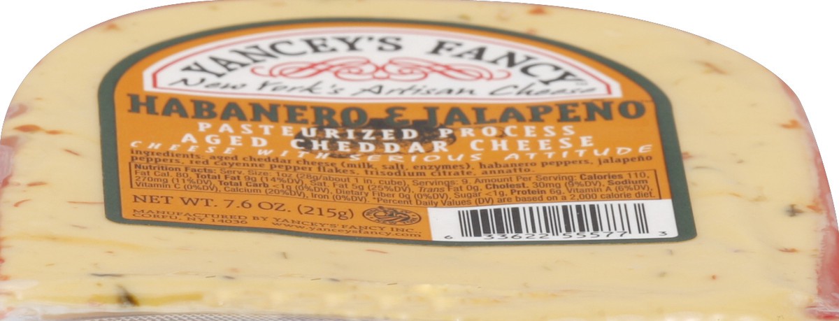 slide 5 of 5, Yanceys Cheese Wedge Habanero Jalape, 7.6 oz
