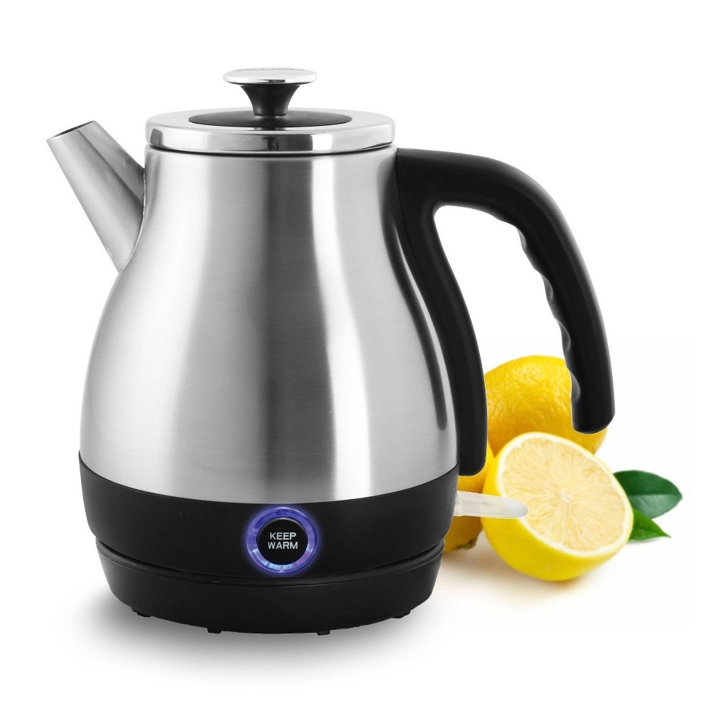 slide 6 of 9, Chantal Keep Warm Electric Kettle - Brushed Stainless Steel, 28 oz