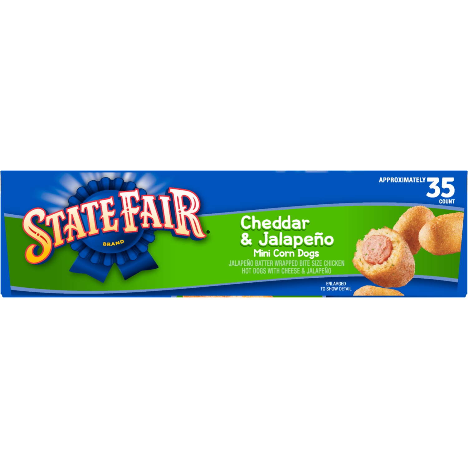 slide 4 of 8, State Fair Frozen Jalapeño & Cheddar Mini Corn Dogs, 23.76 oz, 23.76 oz