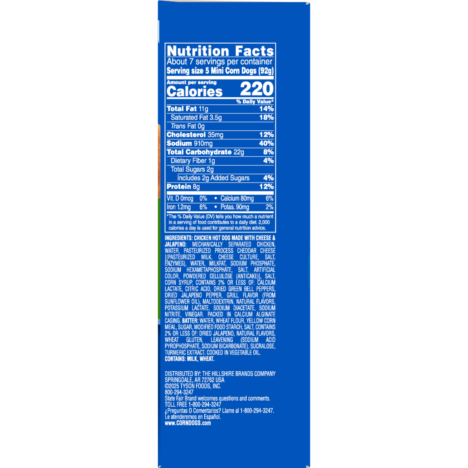 slide 8 of 8, State Fair Frozen Jalapeño & Cheddar Mini Corn Dogs, 23.76 oz, 23.76 oz