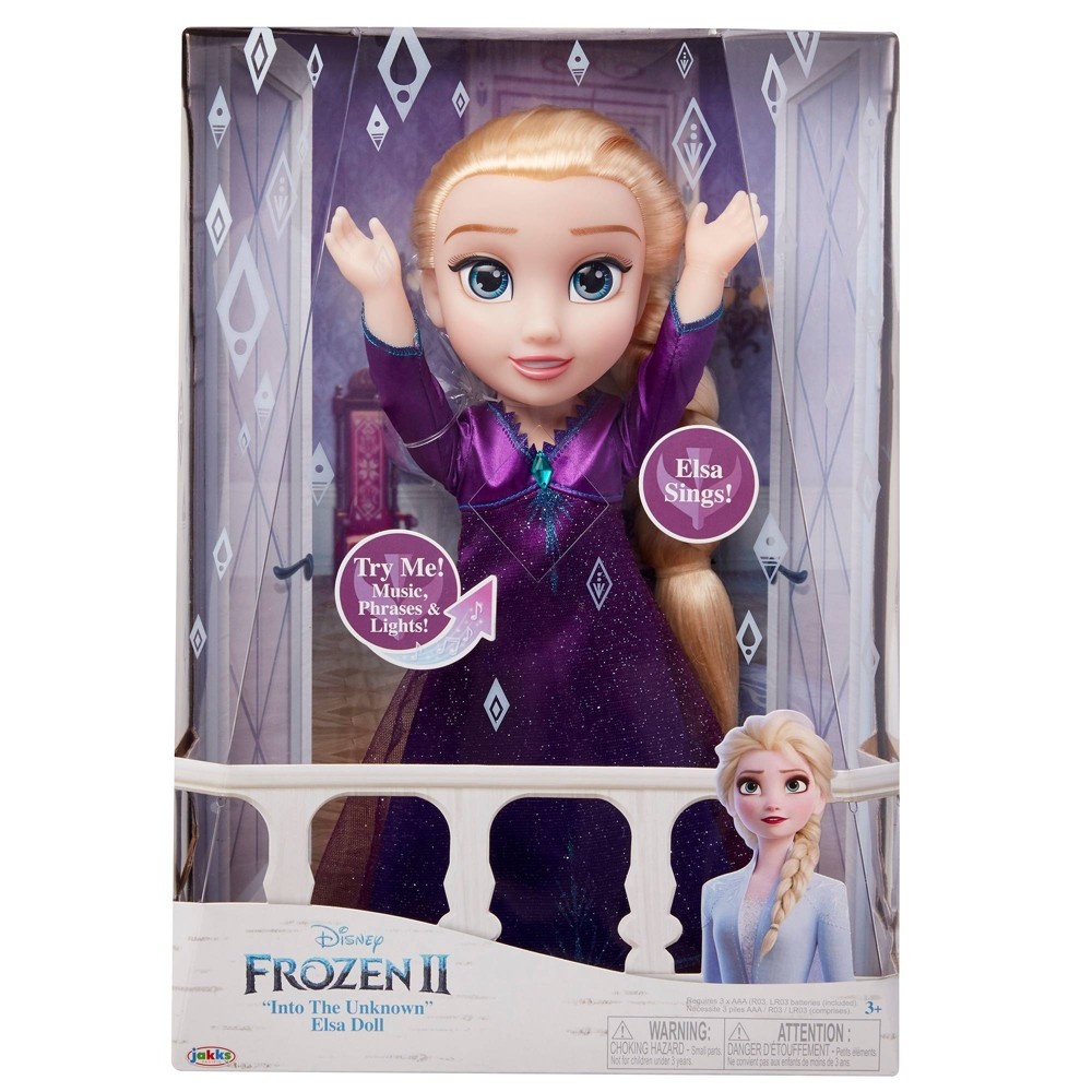 slide 7 of 13, Disney Frozen 2 Into The Unknown Singing Feature Elsa Doll, 1 ct