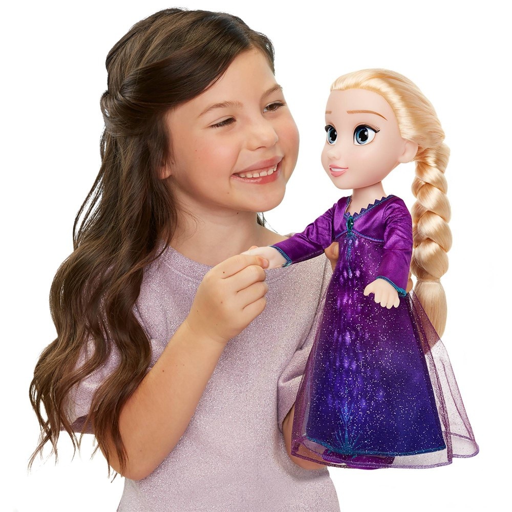 slide 10 of 13, Disney Frozen 2 Into The Unknown Singing Feature Elsa Doll, 1 ct