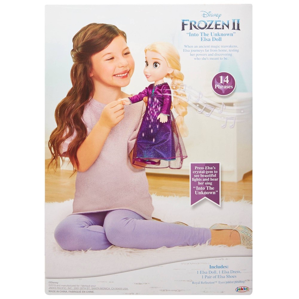 slide 3 of 13, Disney Frozen 2 Into The Unknown Singing Feature Elsa Doll, 1 ct