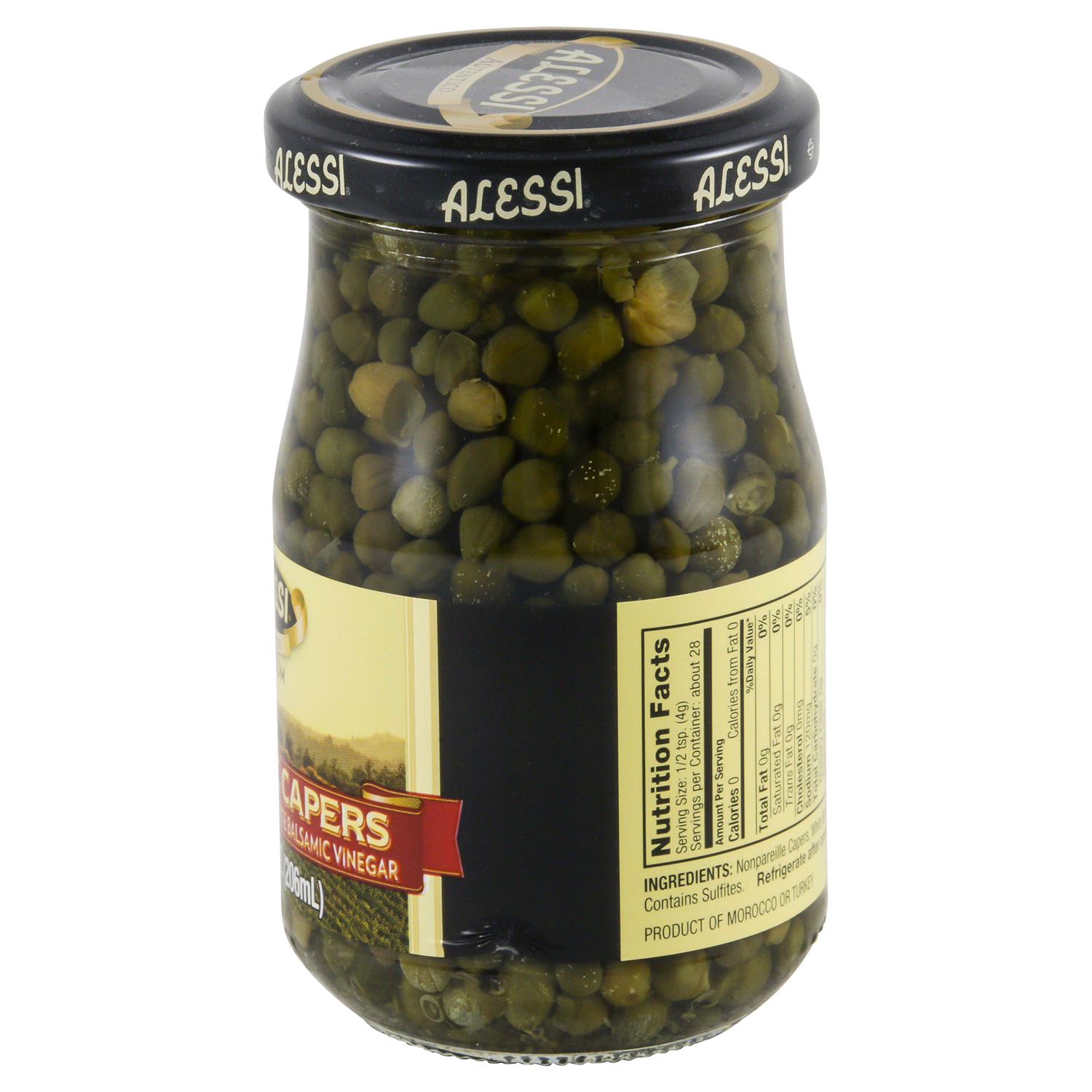 slide 3 of 3, Alessi Balsamic Capers, 7 oz