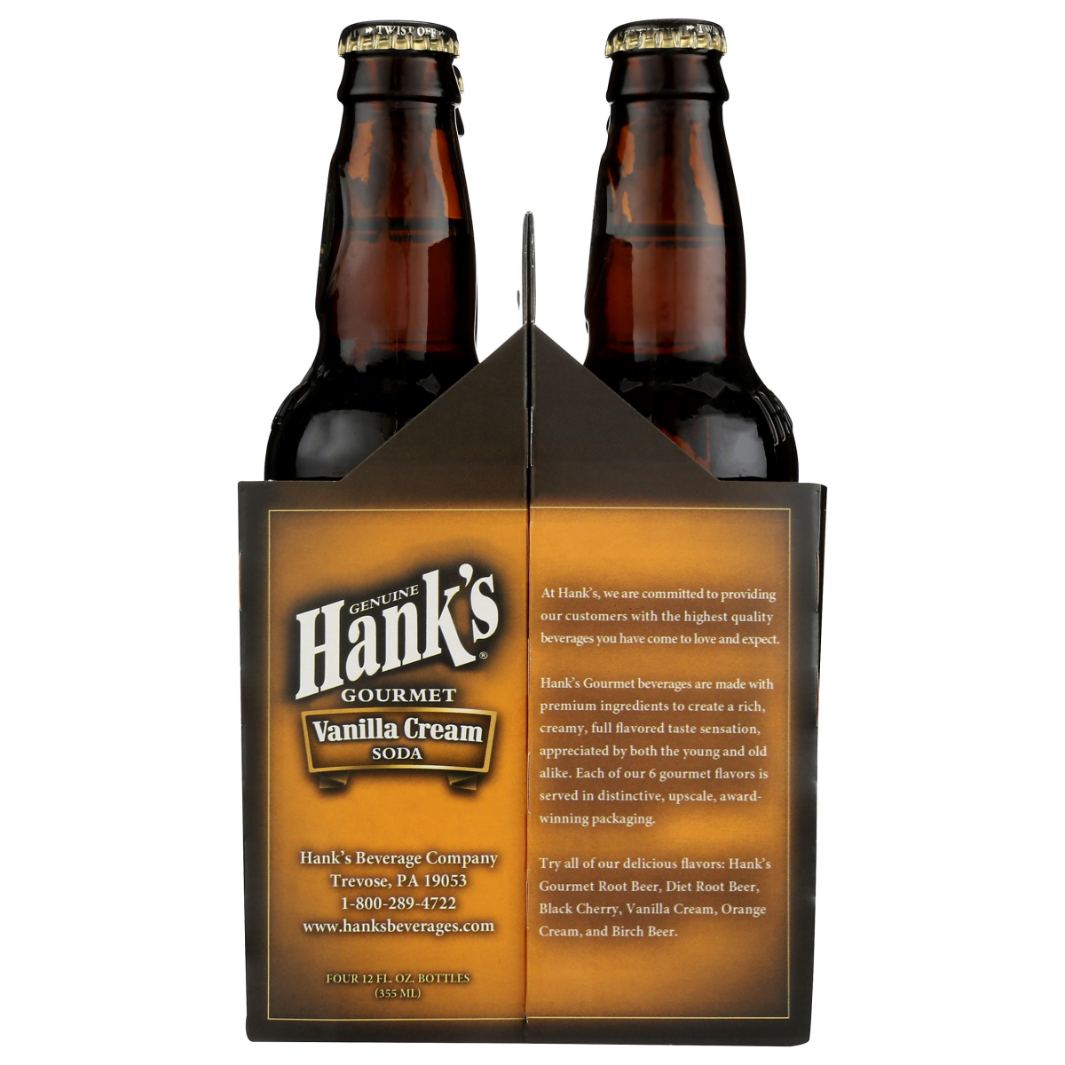 slide 2 of 2, Hank's Gourmet Vanilla Cream Soda - 4 ct, 4 ct; 12 oz