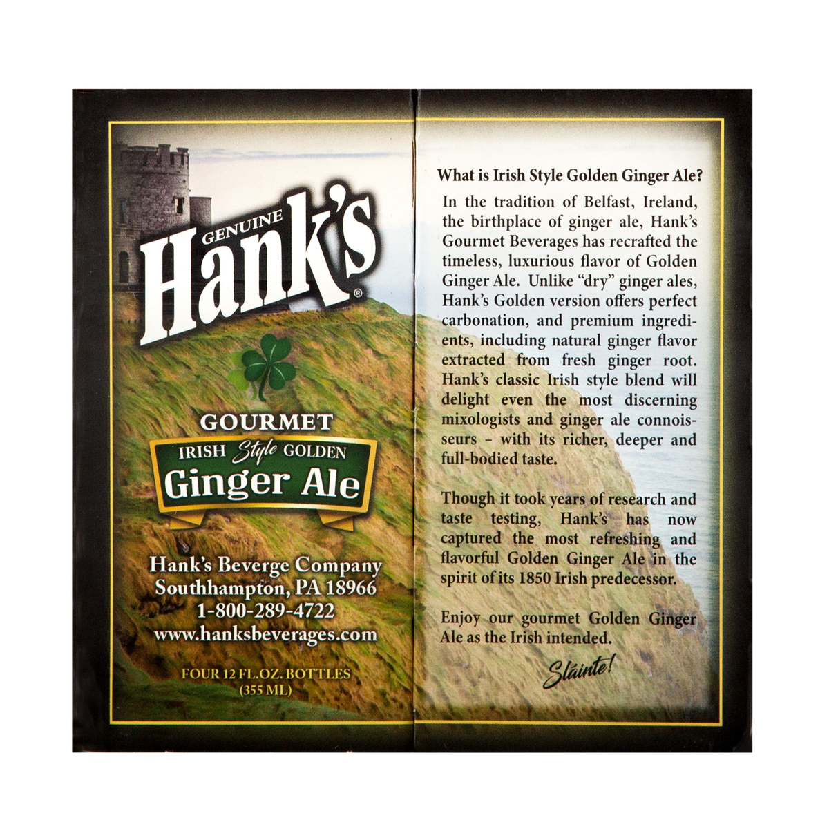 slide 2 of 2, Hank's Hanks Irish Style Golden Ginger Ale - 4 ct; 12 oz - 4 ct; 12 oz, 4 ct; 12 oz