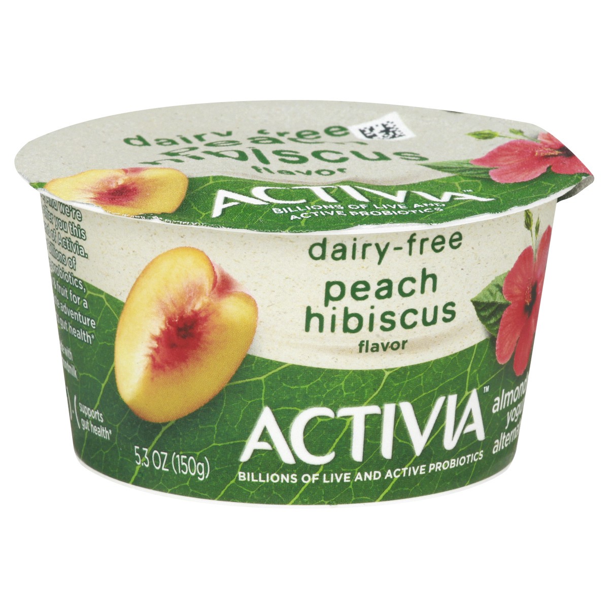 slide 2 of 10, Activia Almond Milk Dairy-Free Yogurt Alternative, Peach Hibiscus, 5.3 oz., 5.3 oz