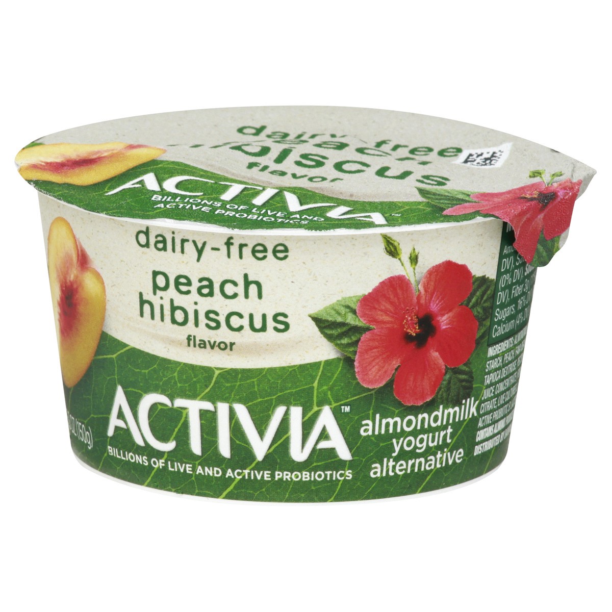 slide 7 of 10, Activia Almond Milk Dairy-Free Yogurt Alternative, Peach Hibiscus, 5.3 oz., 5.3 oz