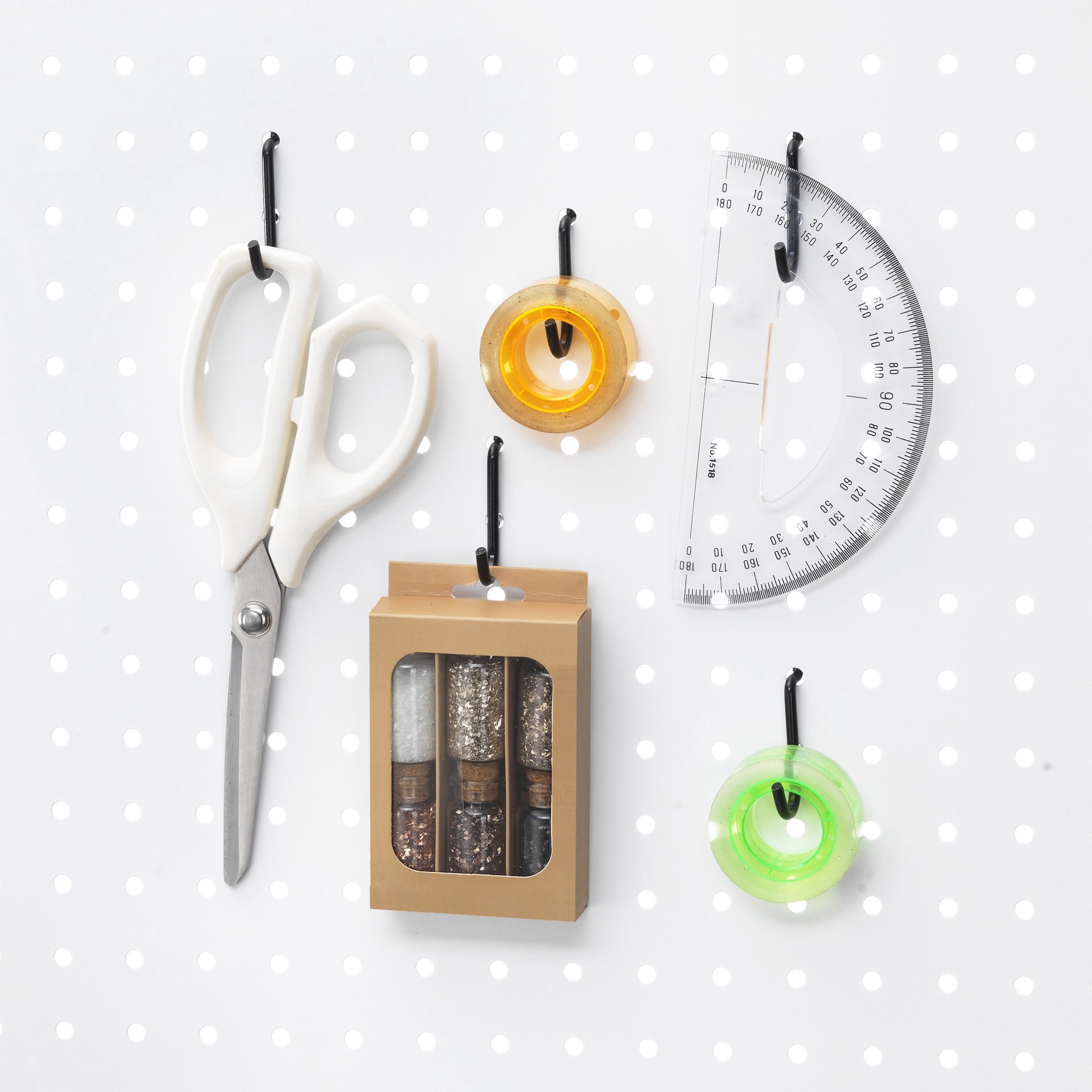 slide 3 of 4, Black Pegboard J-Hooks By Simply Tidy, 5ct., 5 ct