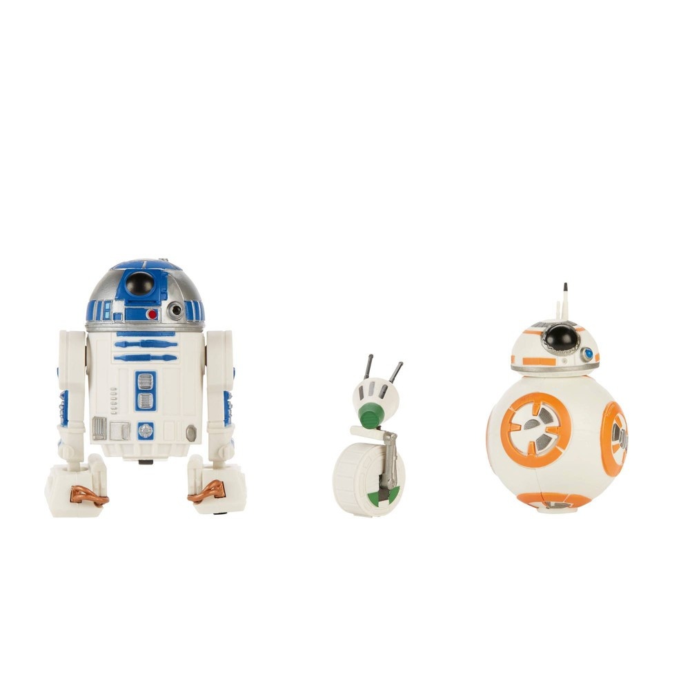 slide 3 of 8, Star Wars Galaxy of Adventures R2-D2, BB-8, D-O Toy Droid Figures, 3 ct