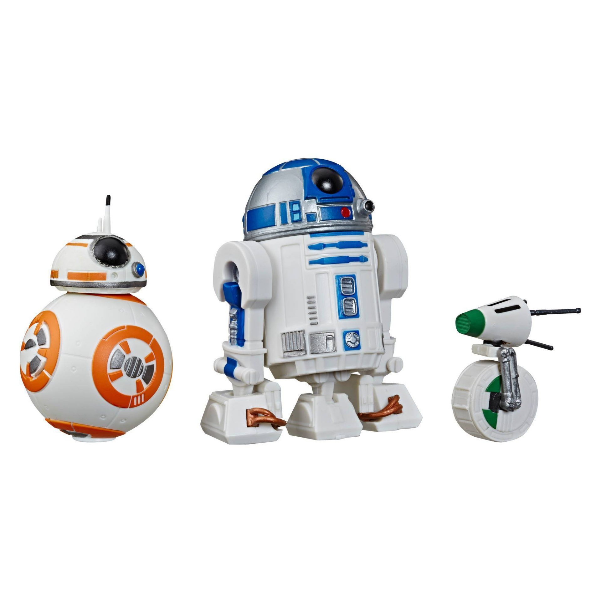 slide 1 of 8, Star Wars Galaxy of Adventures R2-D2, BB-8, D-O Toy Droid Figures, 3 ct