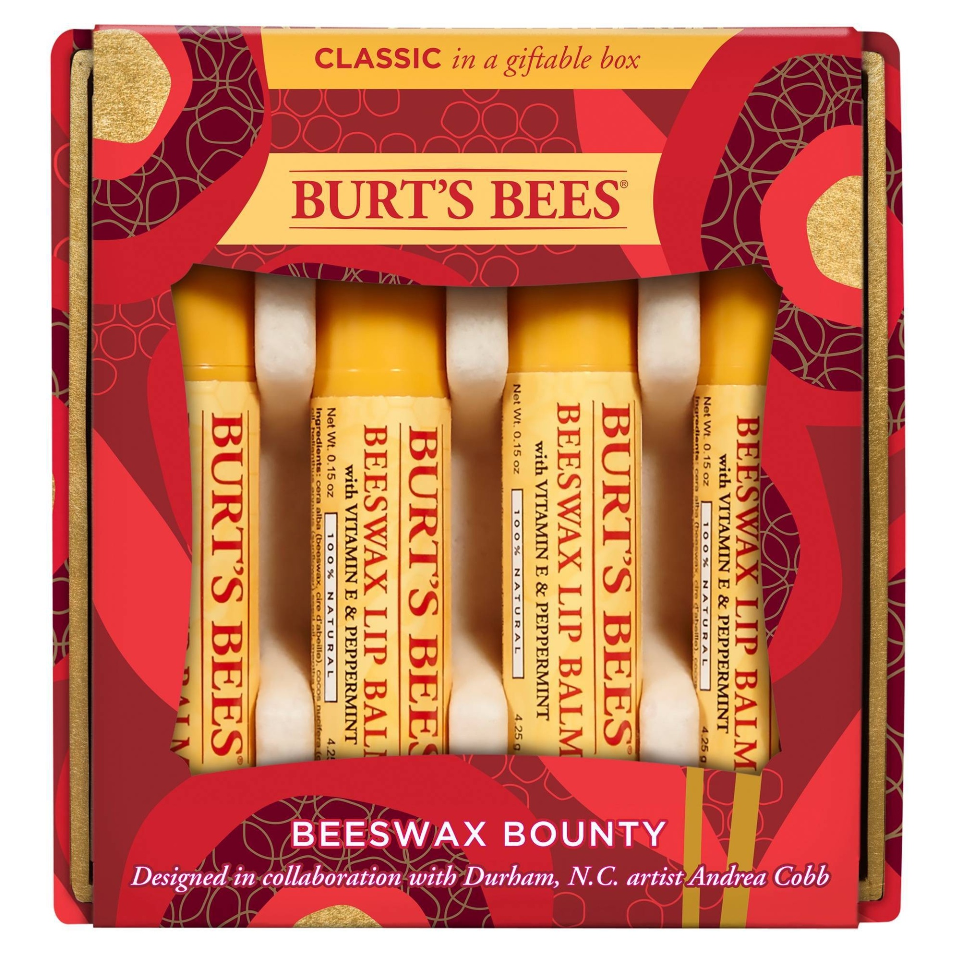 slide 1 of 4, Burt's Bees Beeswax Bounty Lip Balm - Classic, 4 ct