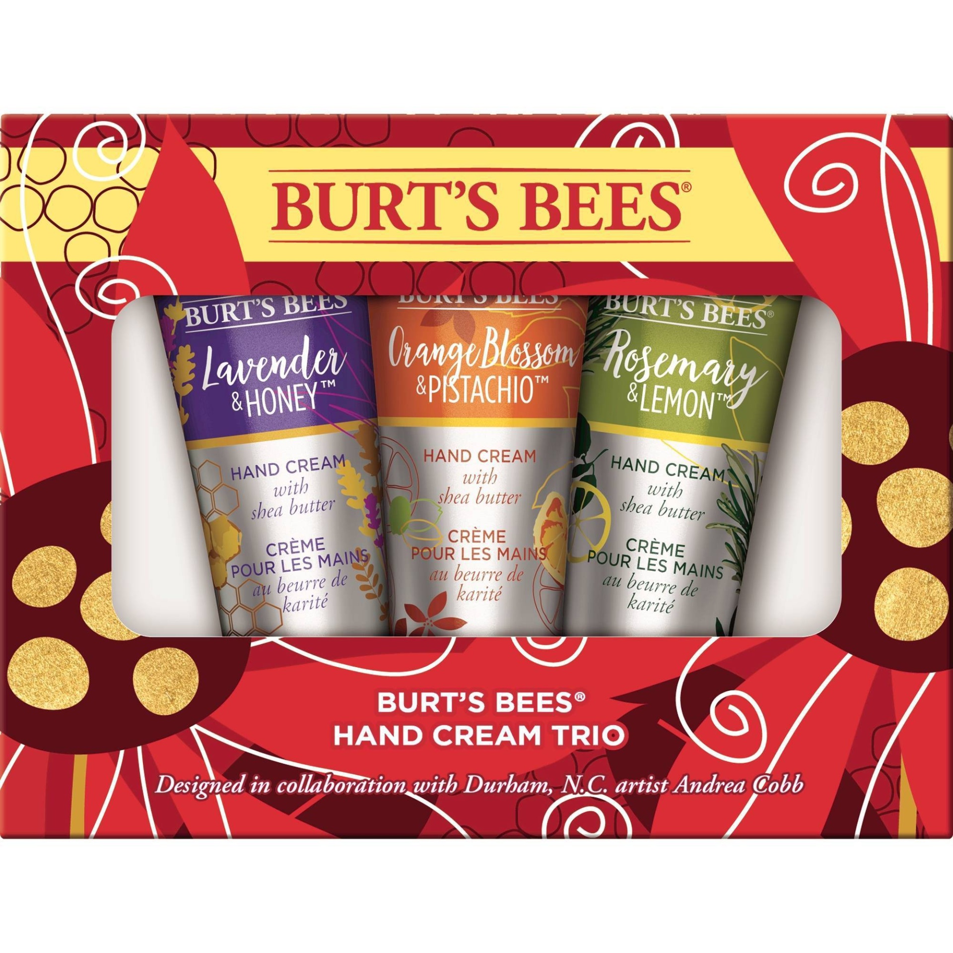 slide 1 of 3, Burt's Bees Hand Cream Giftset, 3 ct