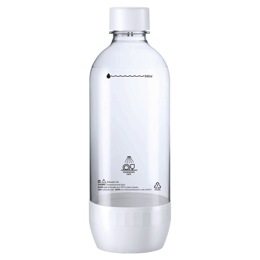 slide 4 of 4, SodaStream 1L Carbonating Bottle Twinpack - White, 2 ct