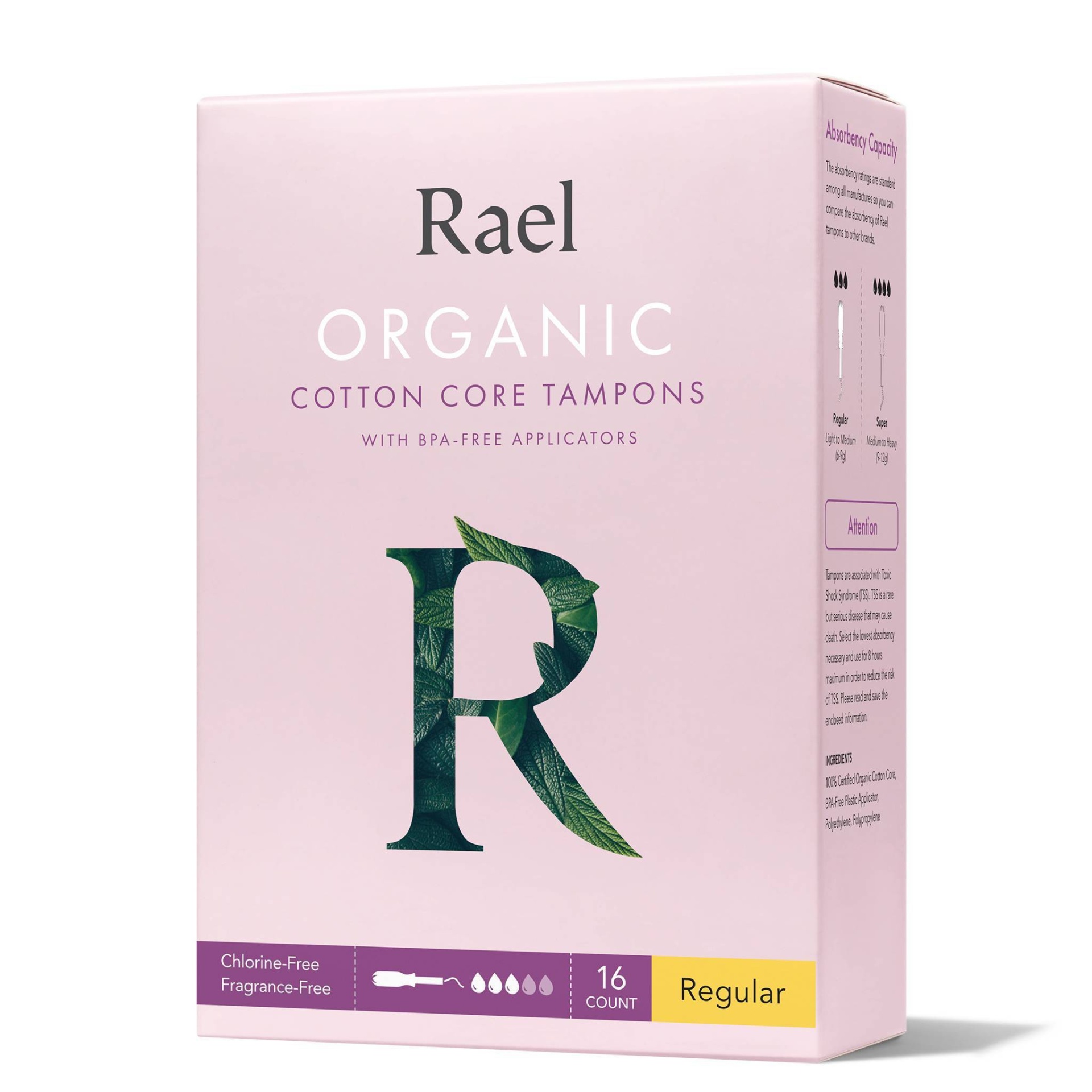 Rael Organic Cotton Regular BPA-Free Applicator Tampons 16 ct | Shipt