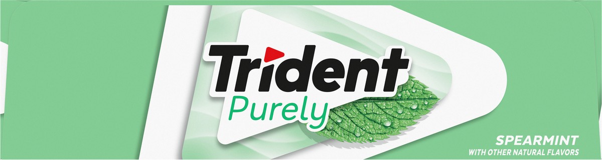 slide 11 of 12, Trident Purely Sugar Free Spearmint Gum with Xylitol 12 - 14 Stick Packages, 12 ct