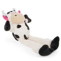 slide 7 of 13, goDog Skinny Cow Dog Toy S/M, SM/MED