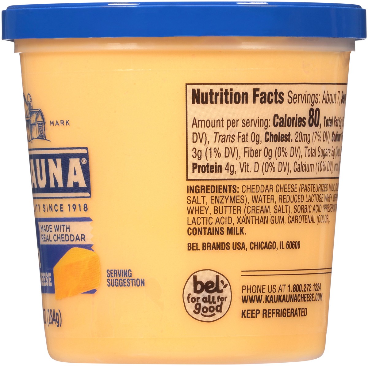 slide 5 of 13, Kaukauna Sharp Cheddar Spreadable Cheese Cup, 6.5 oz, 6.5 oz