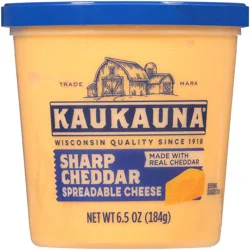 Kaukauna Sharp Cheddar Spreadable Cheese Cup, 6.5 oz