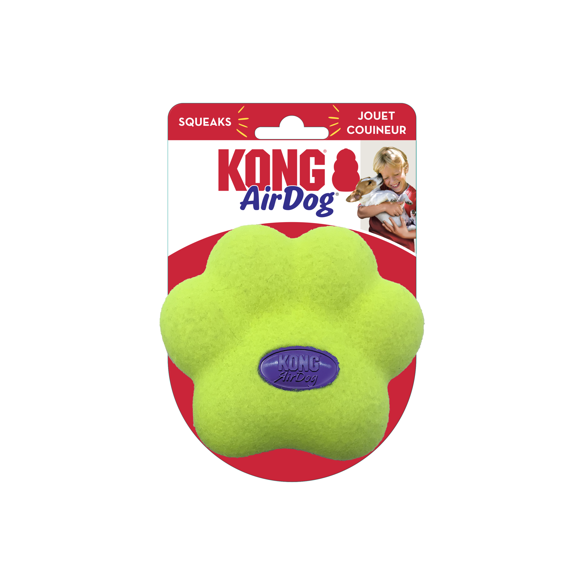 slide 2 of 3, Kong Airdog Squeaker Paw Sm, 1 ct