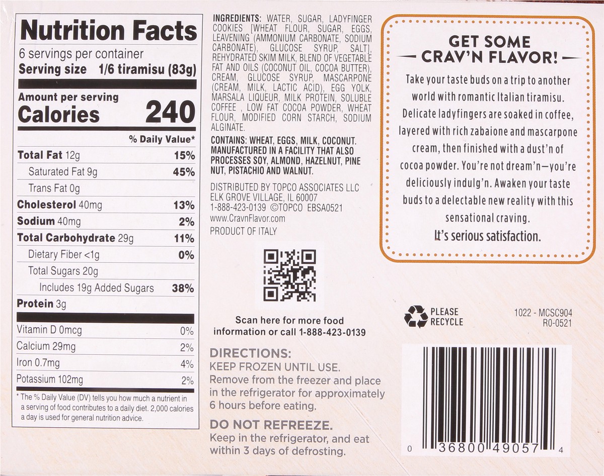 slide 15 of 15, Crav'n Flavor Tiramisu, 17.64 oz