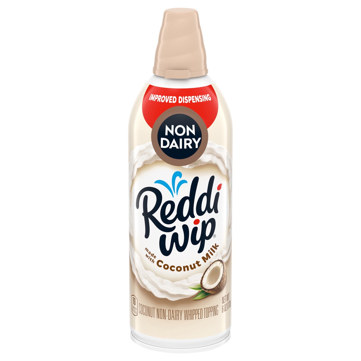 slide 1 of 5, Reddi-wip Non Dairy Whipped Topping Made with Coconut Milk, Vegan, 6 oz., 6 oz