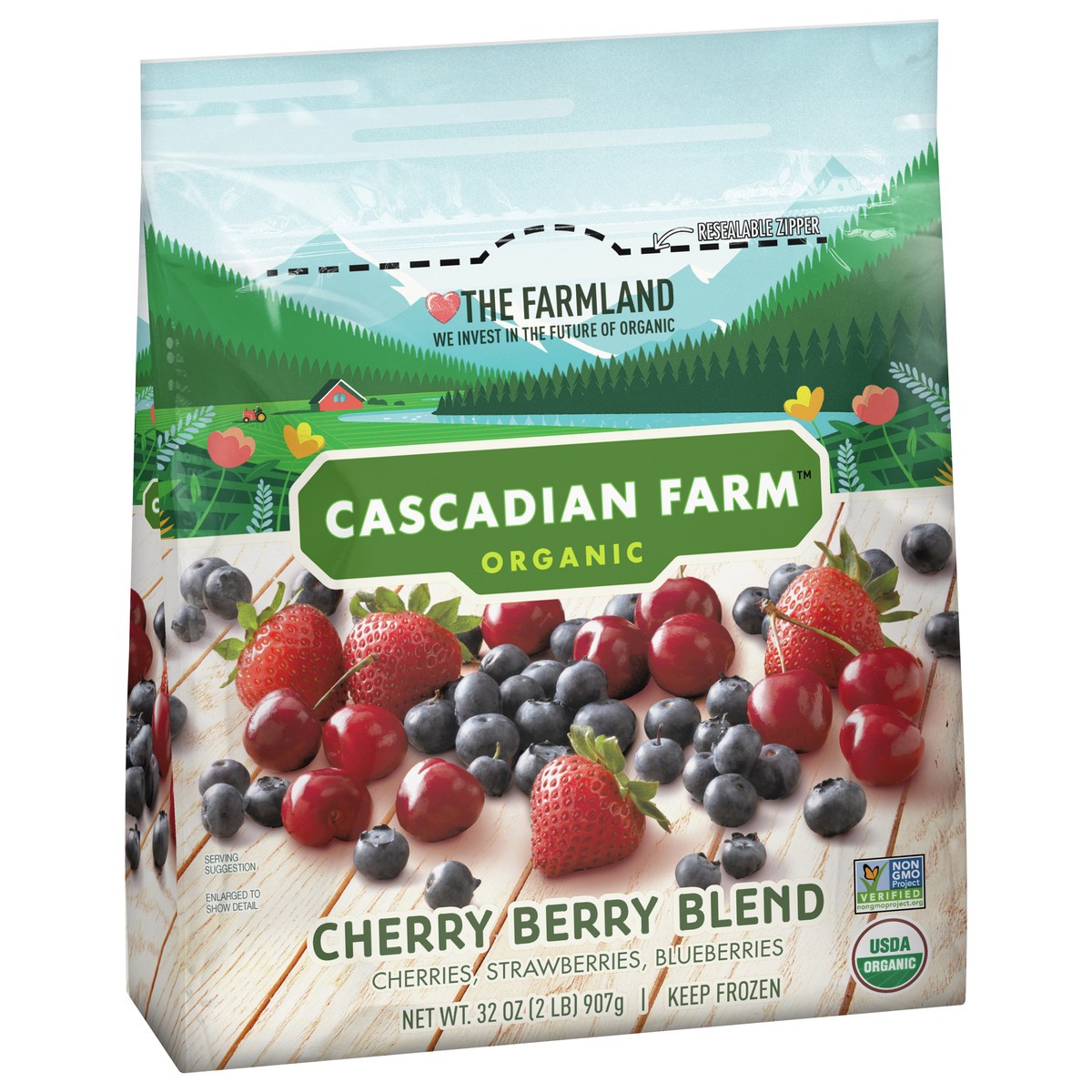 slide 5 of 14, Cascadian Farm Organic Cherry Berry Blend, Premium Frozen Fruit, Non-GMO, 32 oz, 32 oz