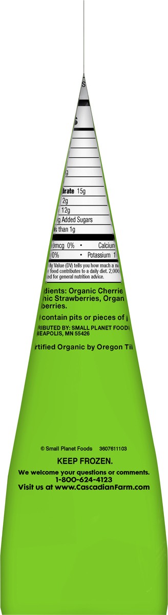 slide 4 of 14, Cascadian Farm Organic Cherry Berry Blend, Premium Frozen Fruit, Non-GMO, 32 oz, 32 oz