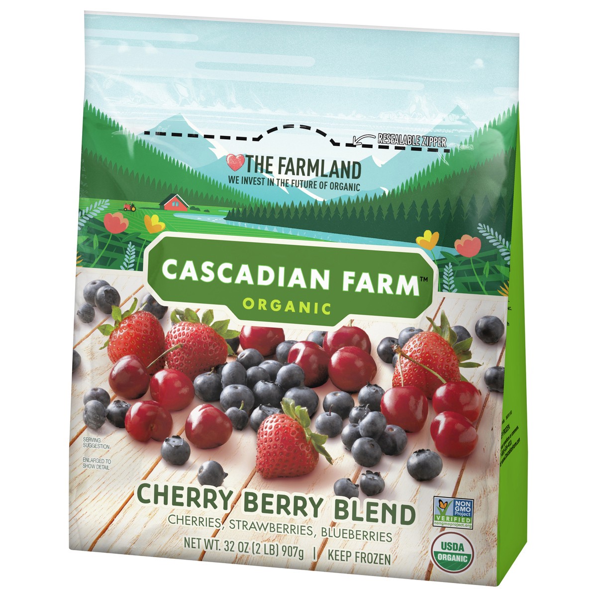 slide 6 of 14, Cascadian Farm Organic Cherry Berry Blend, Premium Frozen Fruit, Non-GMO, 32 oz, 32 oz